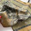 70*70Cm Square Scarf Fashion Paisley Ribbon  Women Luxury Hijab Hair Band Neckerchief Soft Silk Scarf Foulard Gift Bandanna