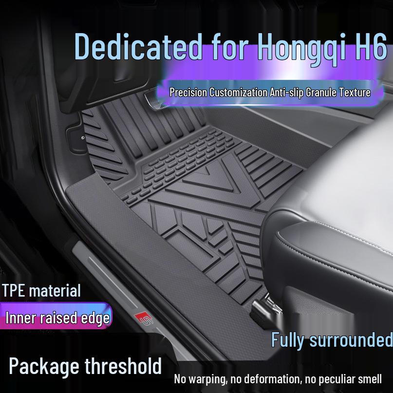 Hongqi H6 TPE Full Coverage Waterproof Floor Mats with Door Sill Protection Single-layer Upgrade: Threshold TPE Mats