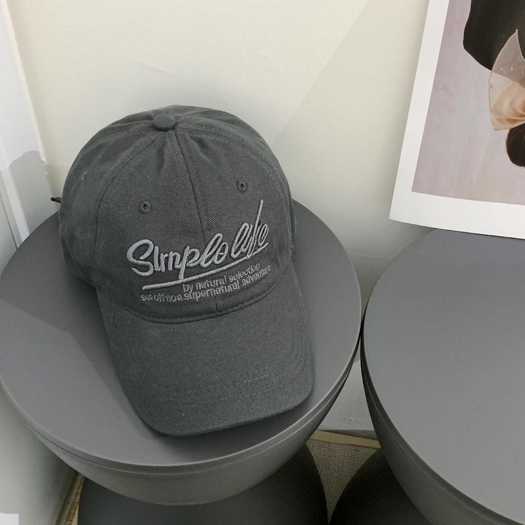Minimalist Embroidered Letter Baseball Cap For Adults Summer Casual Fashion