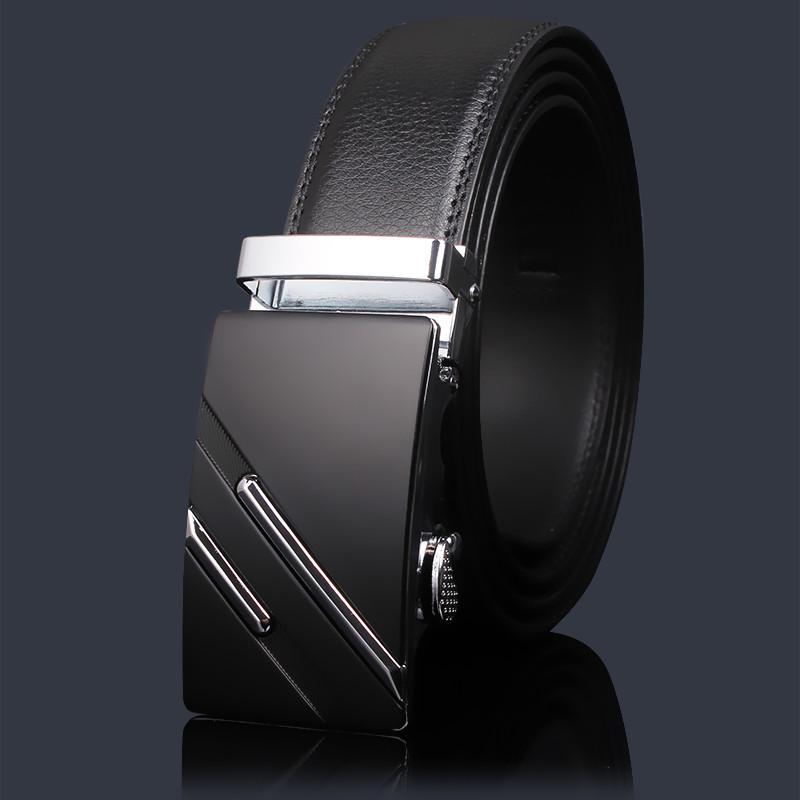 Men's High-End Genuine Leather Automatic Buckle Belt