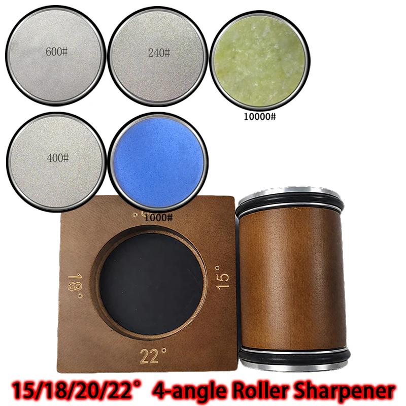 4 Angle Options 15° 18° 20° 22° Roller Knife Sharpener Efficient Blade Sharpening Tool for Cooking & Butchery Knives