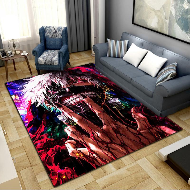 Tokyo Ghoul Carpet Rug for Living Room Bedroom Home Sofa Decoration, Kids Play Non-slip Floor Mat