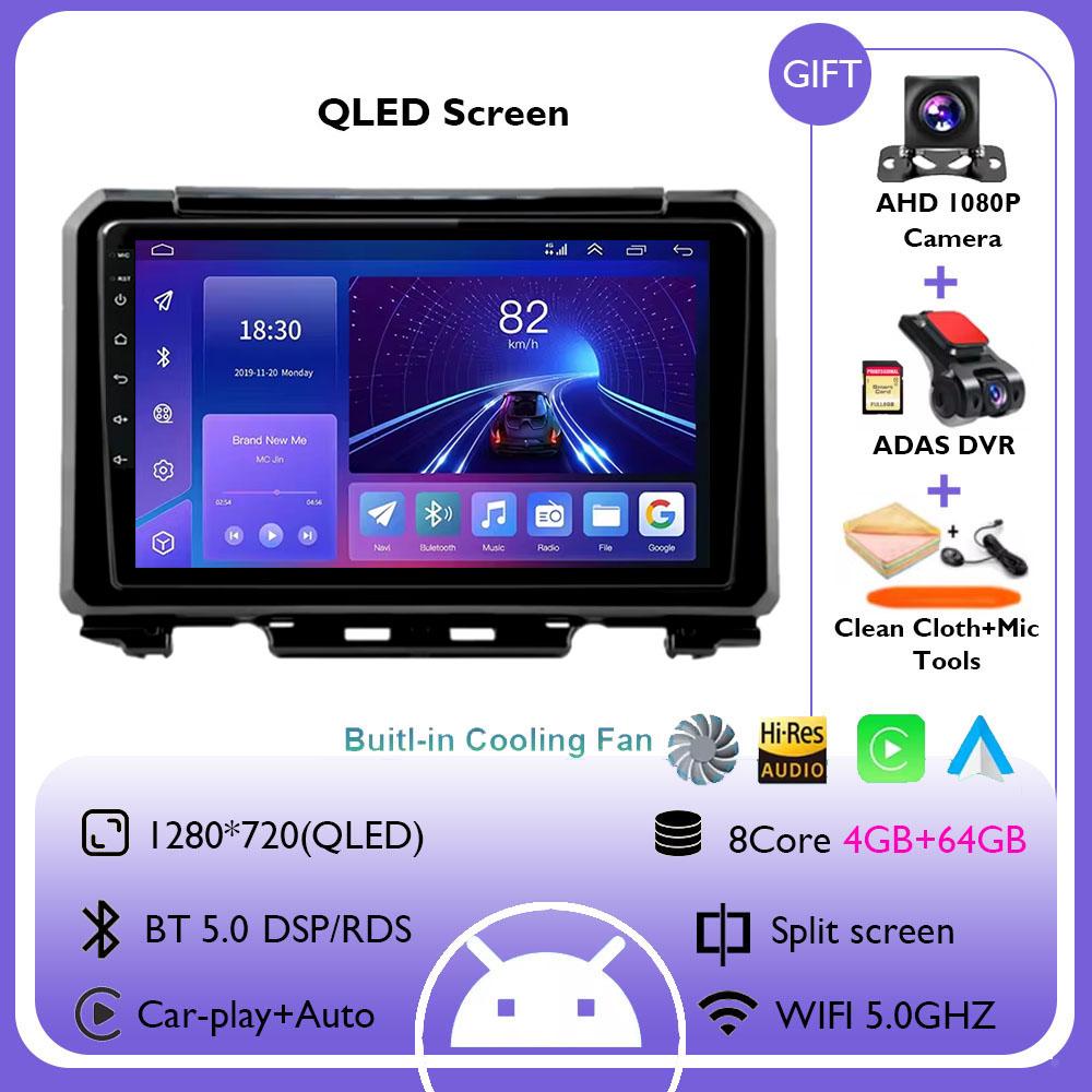 9" Android 14 Carplay Car Radio For Suzuki Jimny 2018 2019 2020 Navigation GPS Multimedia Player Stereo BT DSP WIFI+4G Auto