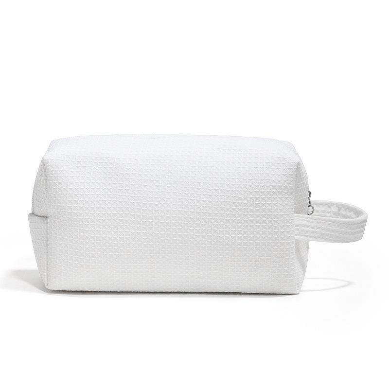Ladies' Cosmetic Bags Solid Color Japanese Harajuku Cotton Soft Makeup Bags Travel Portable Compact Large Capacity Storage Bags