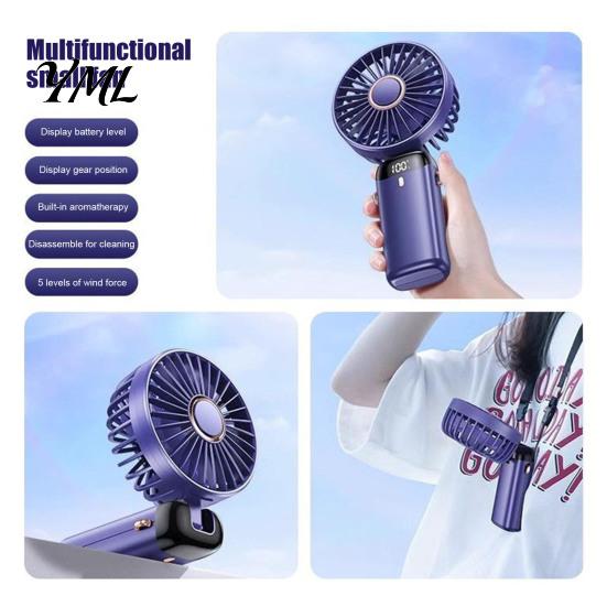 Compact Fan for Outdoor Use Portable Handheld Fan, Foldable Mini with Strong Wind, 3 Speed Cooling Travel Quiet Desk Office, USB Personal Office
