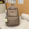 Large Capacity Polka Dot Backpack Dual-Shoulder School Bags Travel Backpack  Students