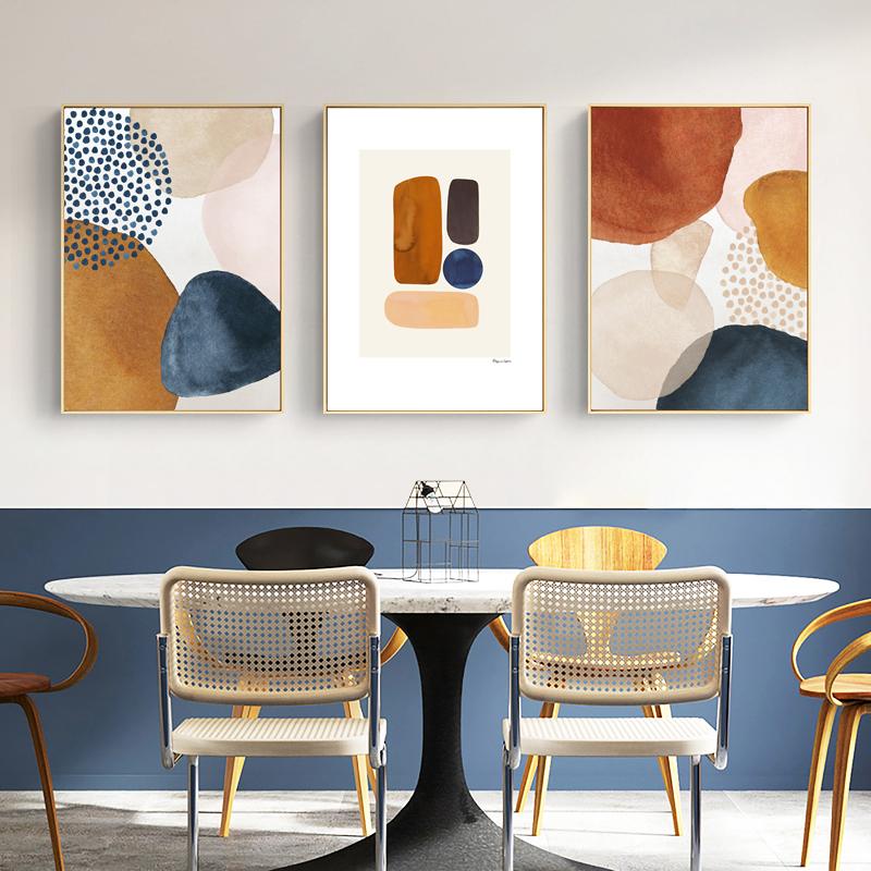 Abstract Wall Art Geometric Line Morandi Watercolor Canvas Paiting Prints And Posters Wall Pictures For Living Room Home Decor No Frame
