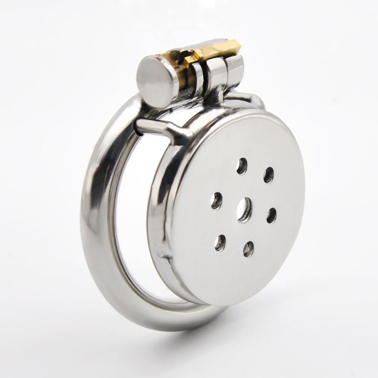 Men's Stainless Steel Chastity Lock Cage - Transgender Adult SM Training Belt