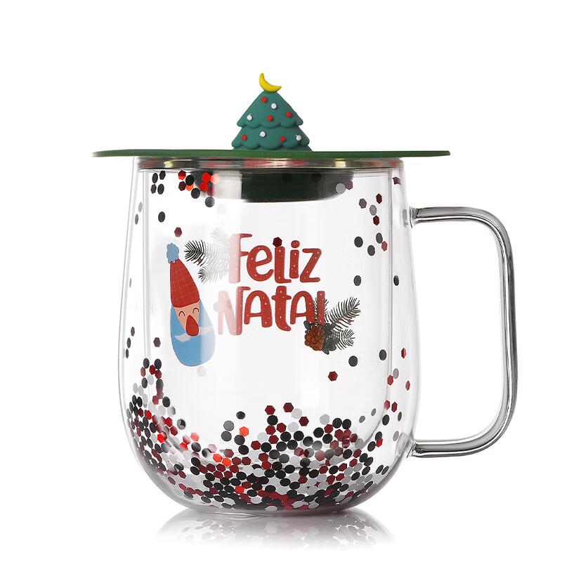 High Borosilicate Double-Wall Glass Mug with Handle