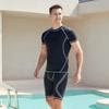 Mens Quick-Dry Breathable Swim Trunks With Shark Skin Texture Compression Fit Surfing Snorkeling Swimming