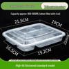 Thickened Disposable Bento Box with Five Compartments
