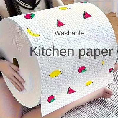 50/100/200 unidades Toallas de Papel para Limpieza de Cocina, Reutilizables y Lavables, Suministros de Limpieza Doméstica, Desengrasantes y Descontaminantes Esenciales para el Hogar