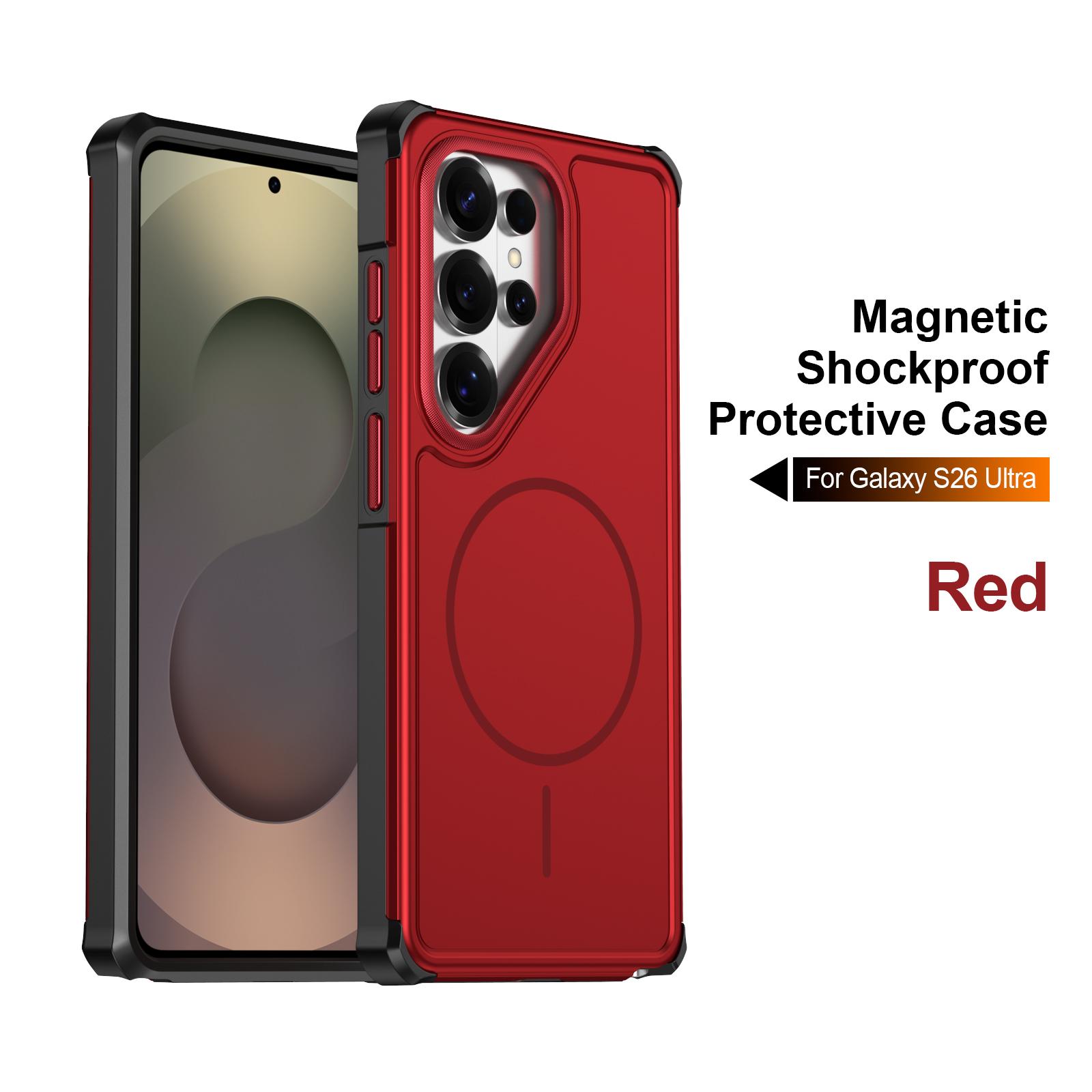 

For Magsafe Solid Color Phone Case For Samsung Galaxy S26 S25 Edge S24 S23 S22 Ultra Plus FE Magnetic Charging Protection Cover Galaxy S24 Ultra