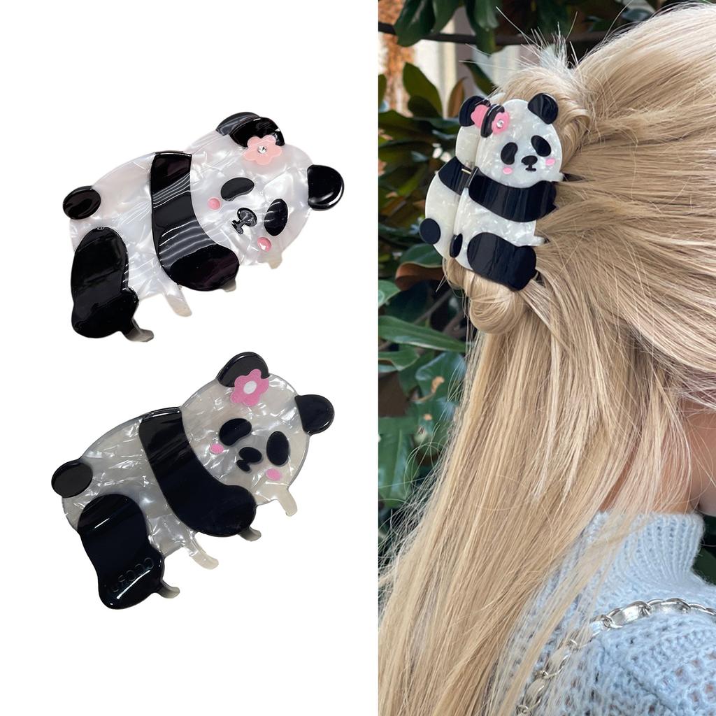 Panda Hair Claw Clip for Women Girl Lovely Animal Hairpins Jaw Clip Barrettes for Girls Ponytail Holder Hair Decoration