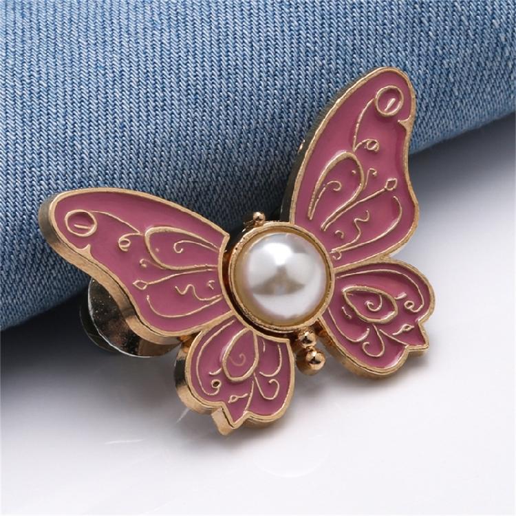 1/6 Pcs Button Pins Jeans Waist Buckles Detachable Pants Waist Tightener Jeans Button Pins Butterfly Waist Buckles