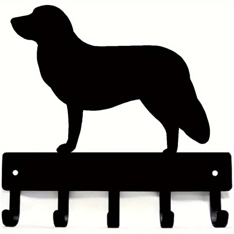 Wall Key Holder with Golden Retriever Hooks