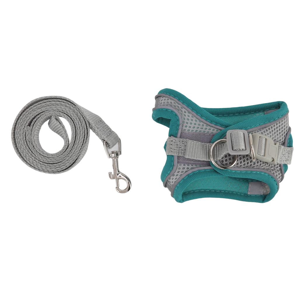 Dog Harness Leash Breathable Reflective Pet Vest Harness Leash for Small Dogs Cats