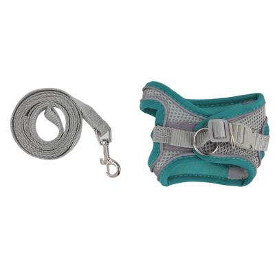 Imbracatura per Cani Guinzaglio Traspirante Riflettente Pettorina per Animali Domestici con Guinzaglio per Cani Piccoli Gatti M