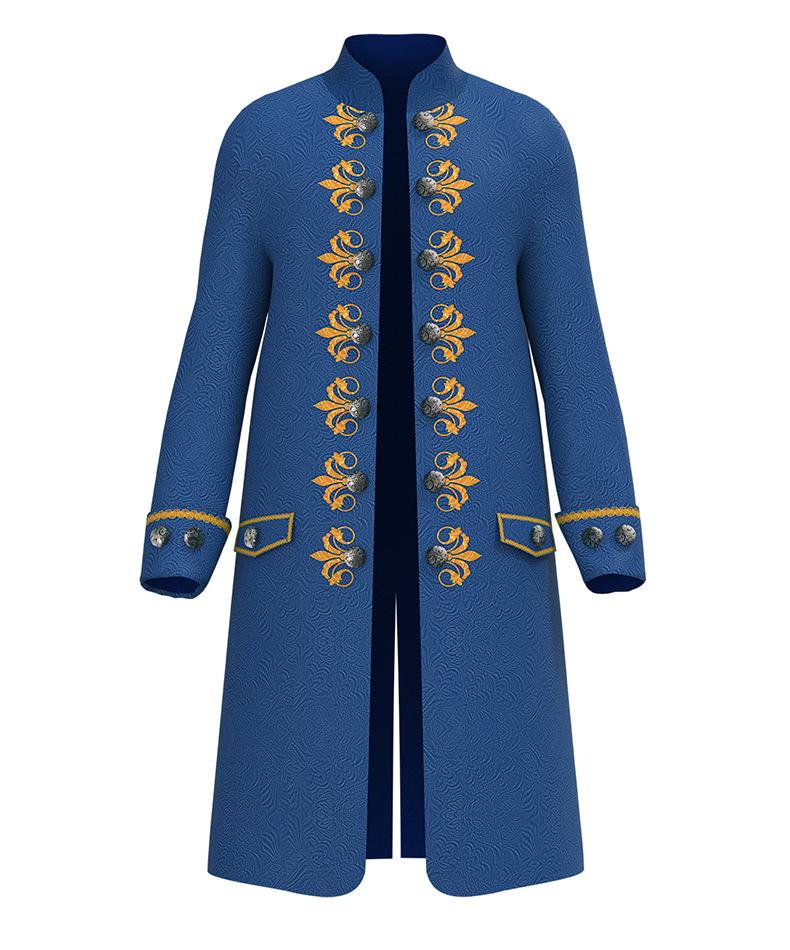 Men's Steampunk Costume for Halloween Retro Officer Uniform Vintage Party Outfit