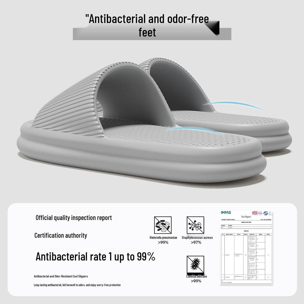 Unisex Summer Non-Slip Indoor Slippers with Soft Soles for Home and Bathroom Use