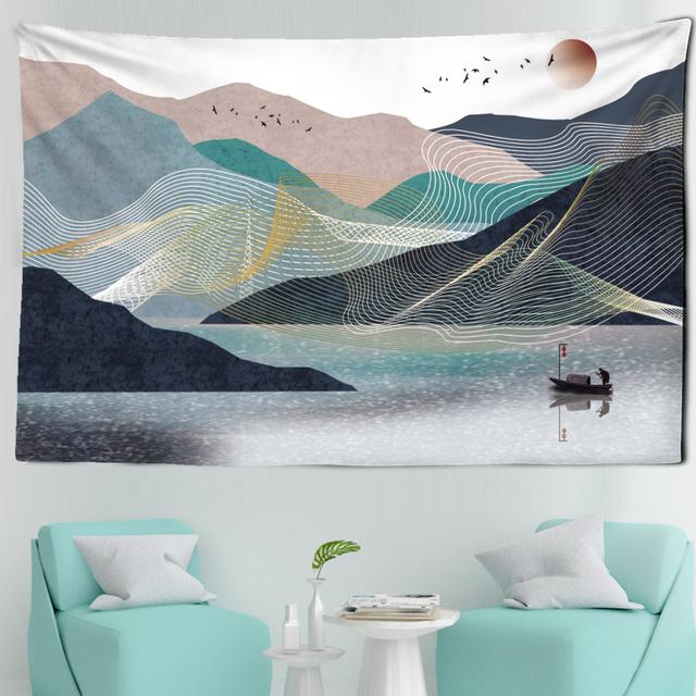 Палевый гобелен с иллюстрацией — фото 24