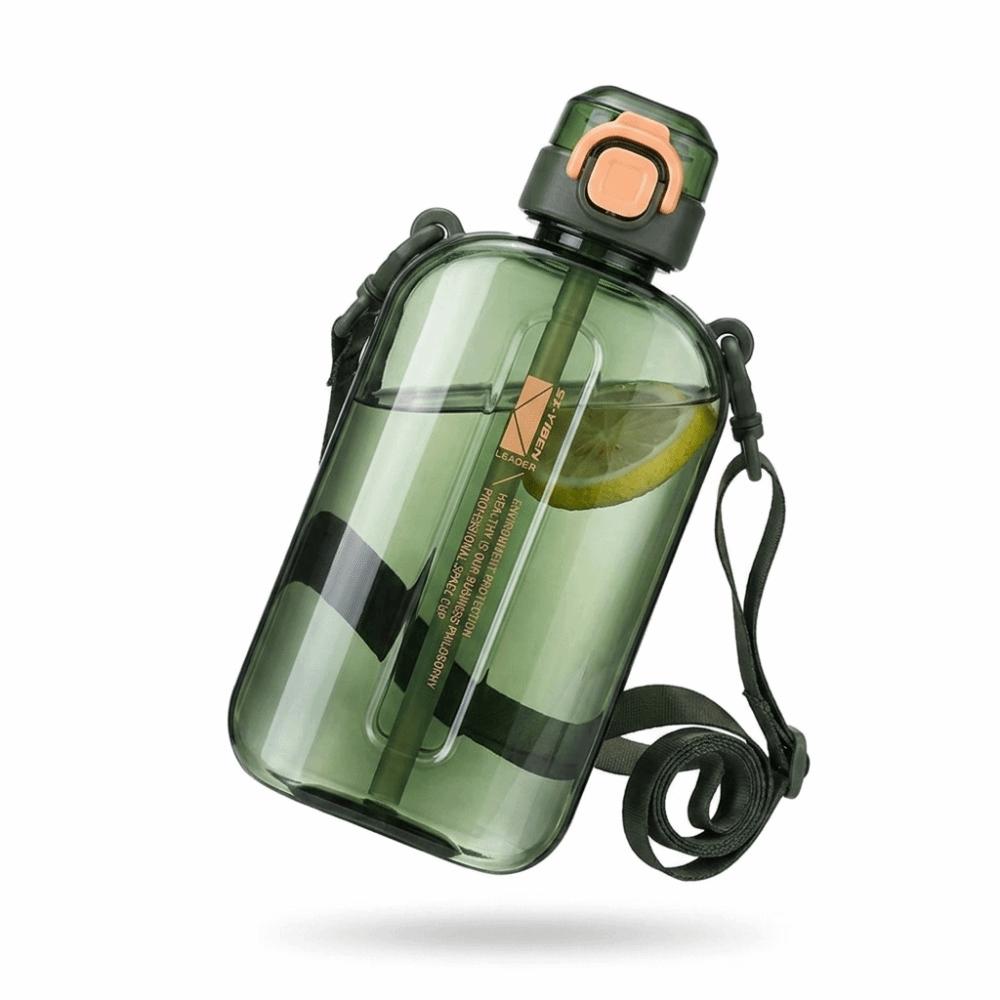 Adjustable Shoulder Strap Portable Outdoor Cup Leakproof Sealed Lid Travel Mug Sports Training