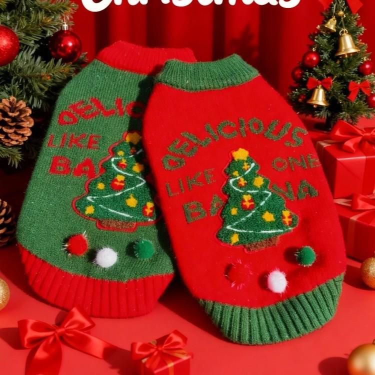 Christmas Knitted Sweater for Pets - Suitable for Schnauzer, Bichon, Teddy, Corgi, and Cats