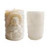 Religious Carving Cylinder Candle Silicone Mold For Handmade Candle Soap Chocolate Home Decoration and Resin Casting
