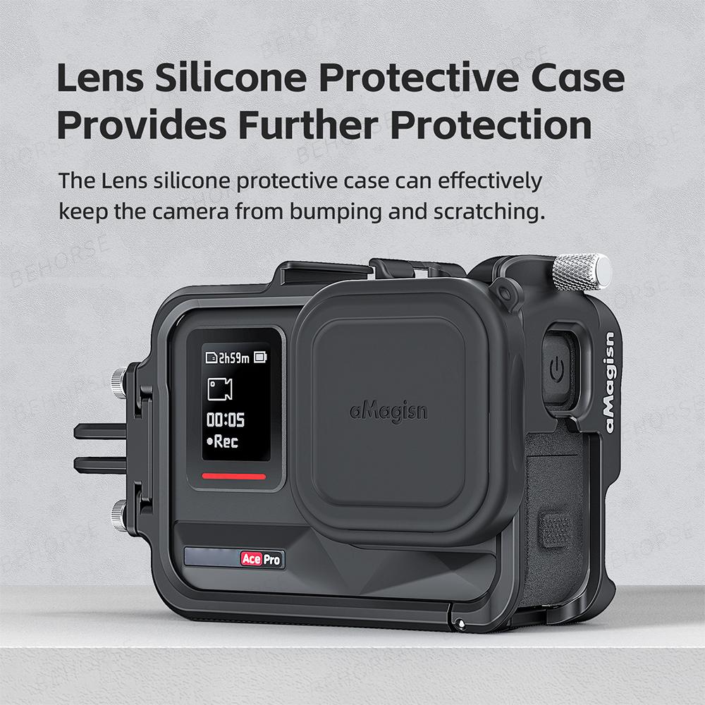 Metal Frame Case for 360Ace Pro Case Rabbit Cage with Lens Protective Cover For Insta360 Ace/Ace Pro Action Camera Accessories