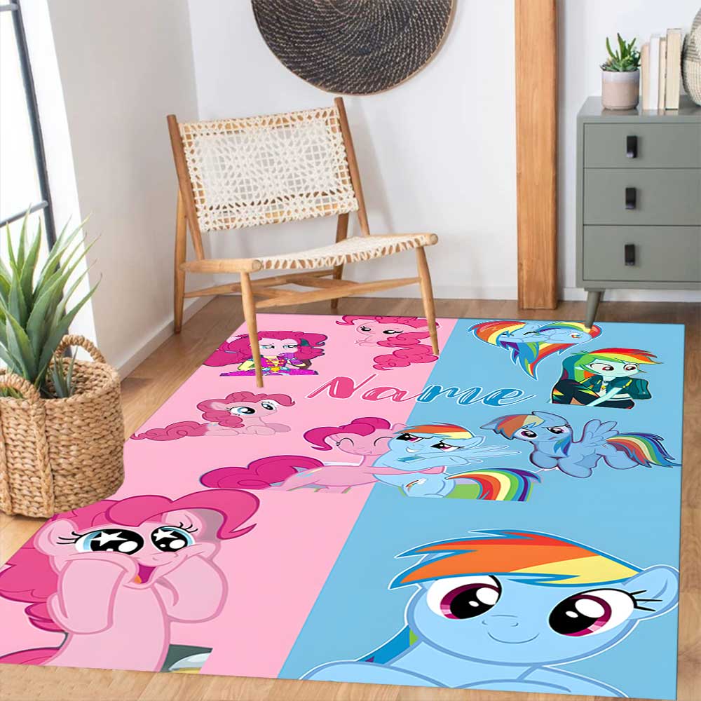 Little Pony (11) Customize your name rug, office chair cushion, home bedroom living room gift.
