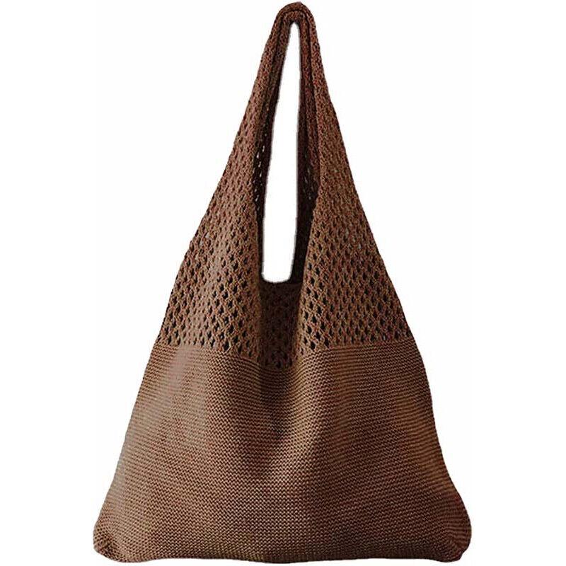 Vintage Knitted Shoulder Bag For Women, Elegant And Chic, Perfect For Daily Use, Large Capacity