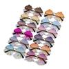 Sunglasses Funny Cloud Shaped Men and Women Disco Glasses Clouds Tassel Shades Rimless Sunglasses UV400 Eyewear
