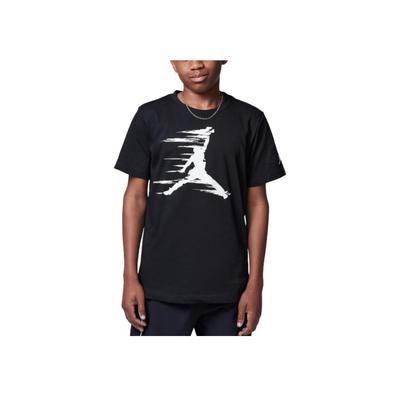 T-shirt MVP Wygodny Casualowy Miękki Krótki Rękaw Dziecięce topy Czarny HQ7121-010