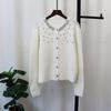 Heavy Industry Diamond-encrusted Design Sweater Jacket Autumn and Winter New Round Neck Temperament Single-breasted Knitted Cardigan Women