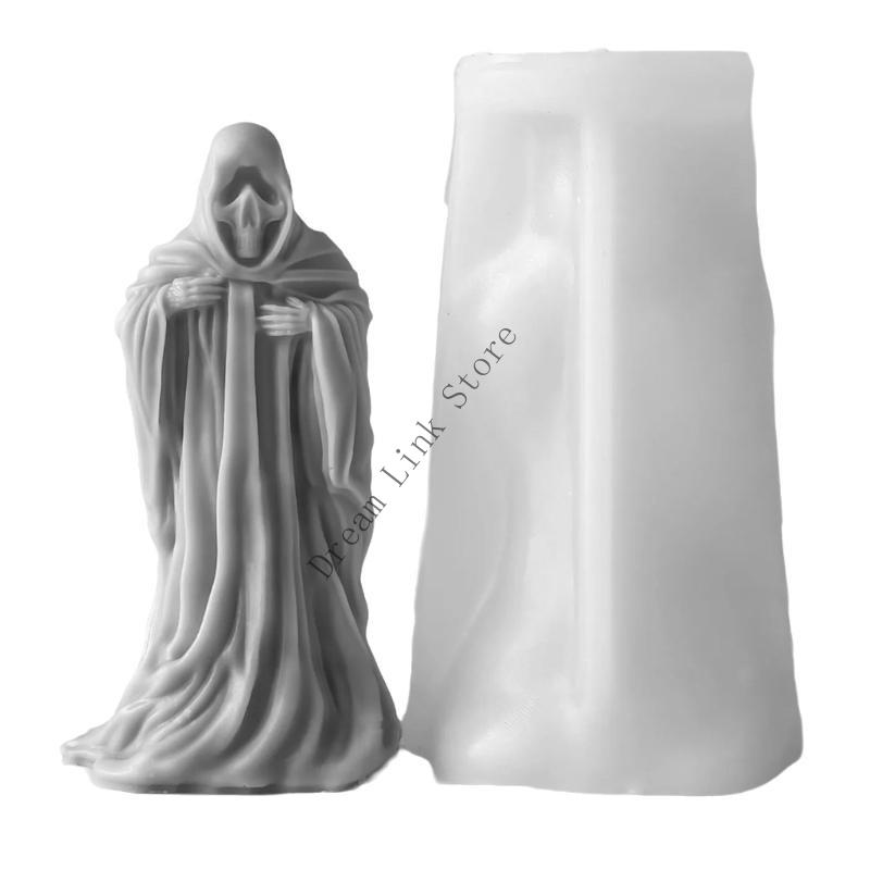 Q1FD Halloweens Skull Silicone Mould for Candle Crafting Materials Decoration Party Supplies Creative Gift Ideas