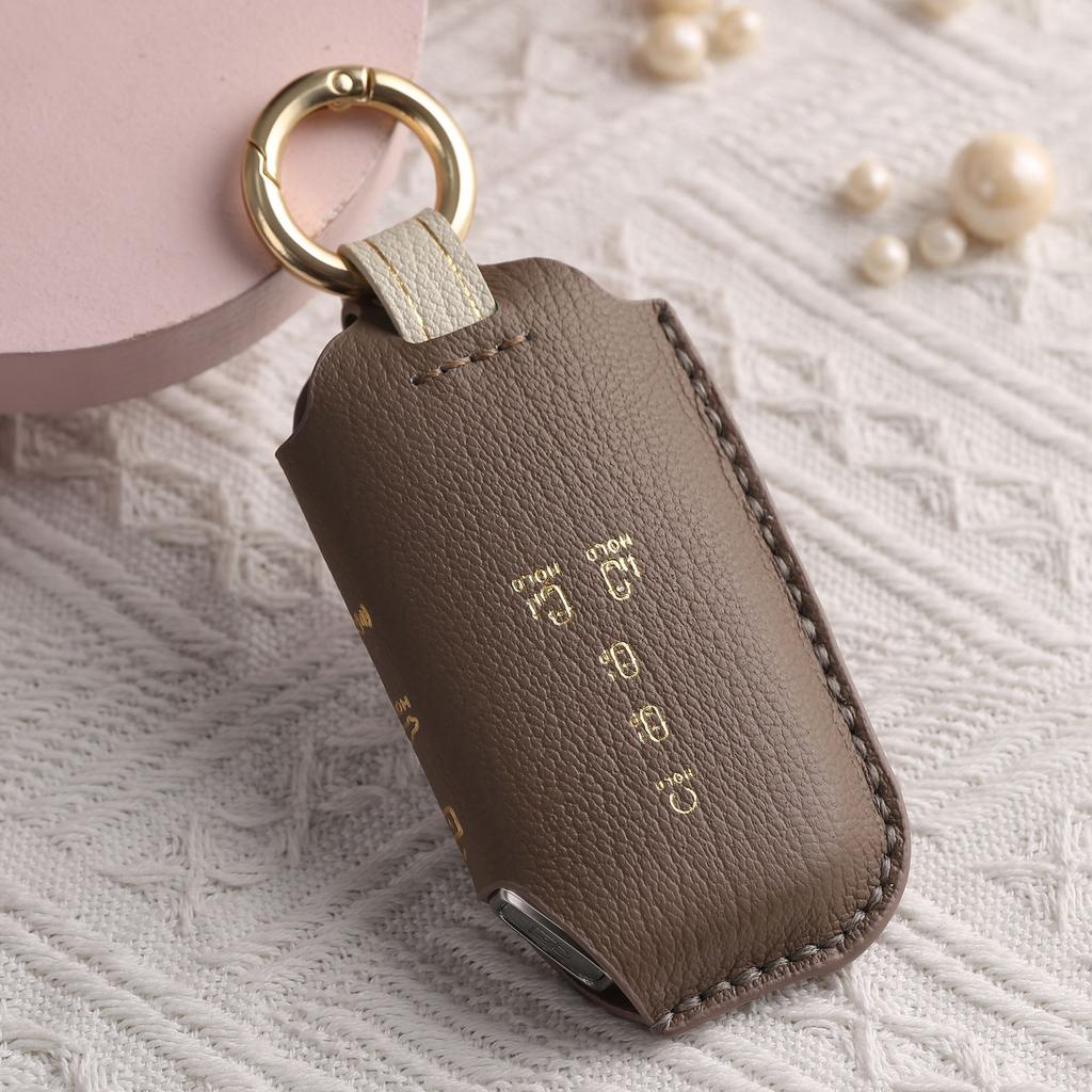 Customized for Kia Commercial Vehicle Key Cover Pure Handmade High-end Leather Car Key Bag Shell Ring