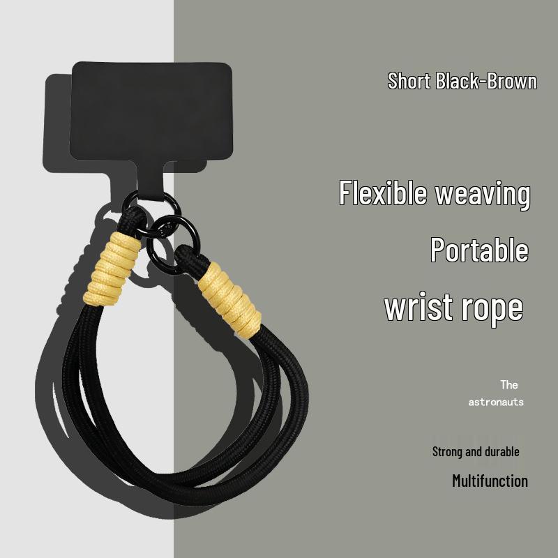 Popular Color-Block Phone Lanyard: Multifunctional Anti-Loss Case, Earphone Cover, Toy Bag, Woven Wrist Strap