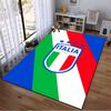 Italienische Flagge mit FIGC-Logo Design Teppich Rutschfester Teppich geeignet für Wohnzimmer- und Schlafzimmer-Sofas