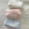 Japanese Solid Color Toilet Bag Travel Portable Lipstick Storage Bag Girls Cosmetics Zipper Bag Cosmetic Bag