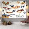 Dog Paw Adventure Tapestry, Unique Design Tapestry, Wall Decor for Bedroom,Livingroom, Playroom,Heartwarming Fan Holiday Gifts