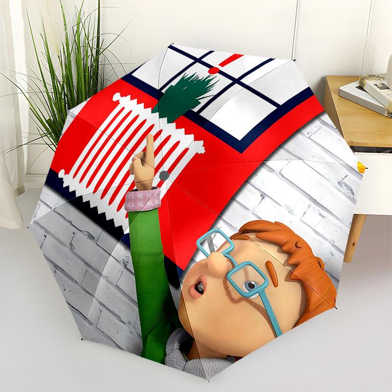 

Fireman Fire trucks Themed Travel Umbrella-8 Ribs Automatic Opening and Closing, Portable Folding Design, Compact and Stylish Umbrella Suita
