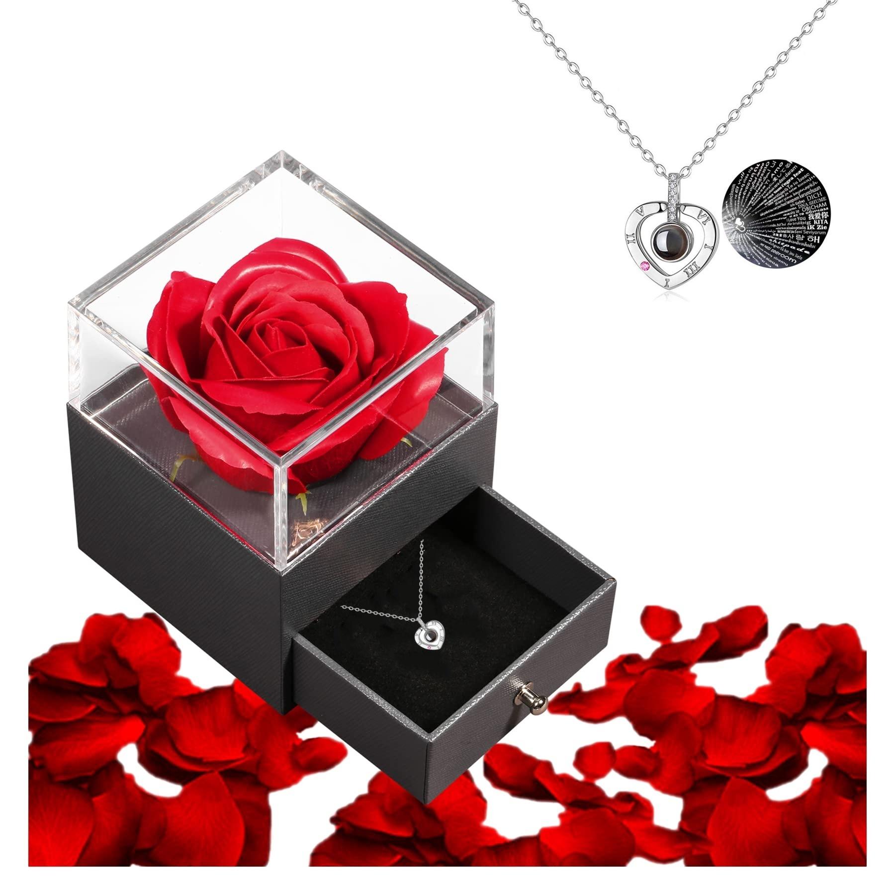 

Нове намисто 100 I Love You Language, модна, безбарвна високоякісна підвіска-сердечко electroplated real gold