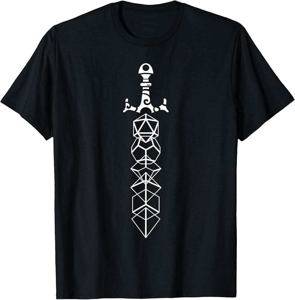 Geeky Dice Collector Sword Nerdy Shirt TShirt Unisex T-Shirt XXXL
