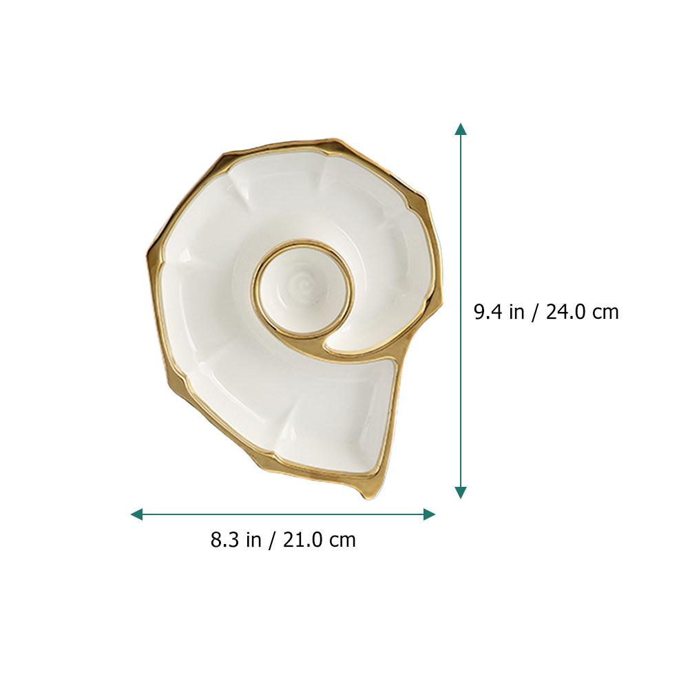 

Ceramic Dumpling Plate Fine Polished Food Serving Dish for Home Hotel Restaurant Use Snack Dessert Storage Portable Easy Clean белый