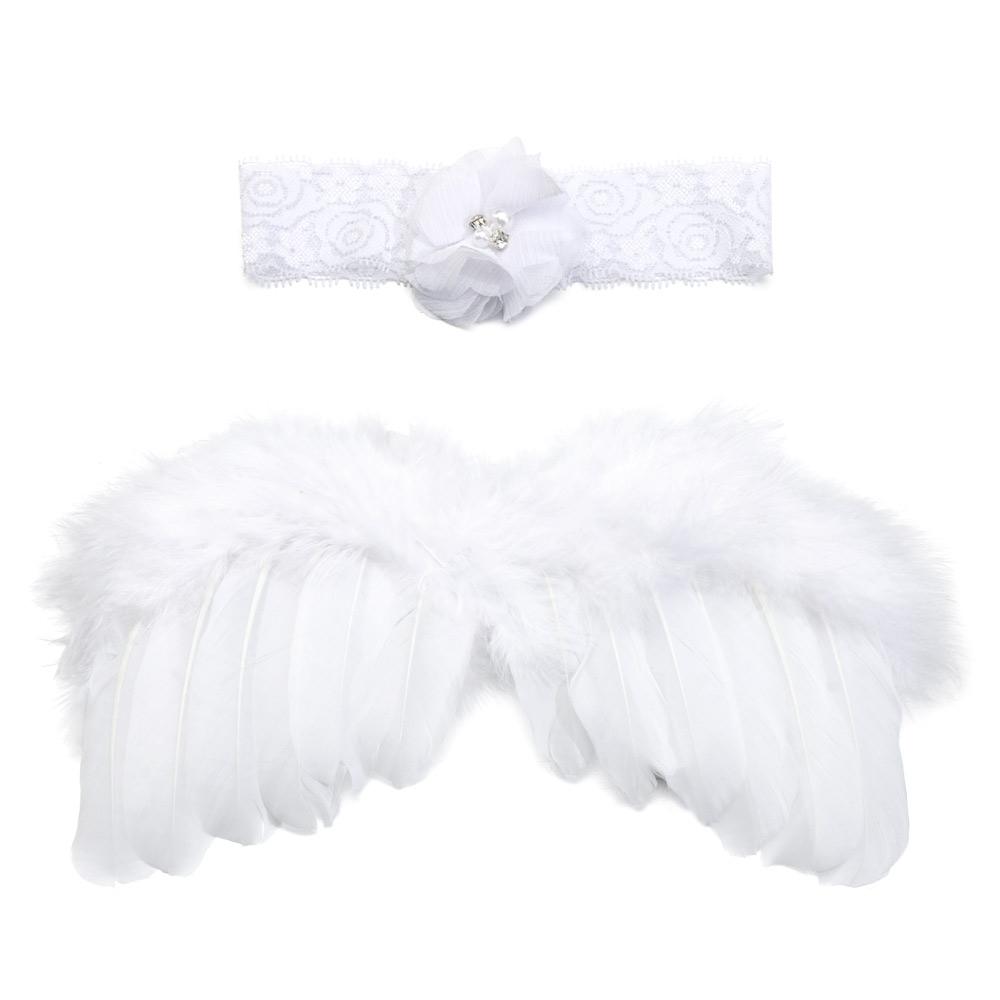 New Kids Dress Girls Headwear Baby Clothing Angel Wing Baby Photo Props Costumes For Infants Newborn Photography Accessories