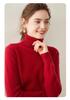 Women's High-Neck Cashmere Sweater, 2024 Autumn/Winter Thick Wool Pullover, Loose Slimming Base Layer