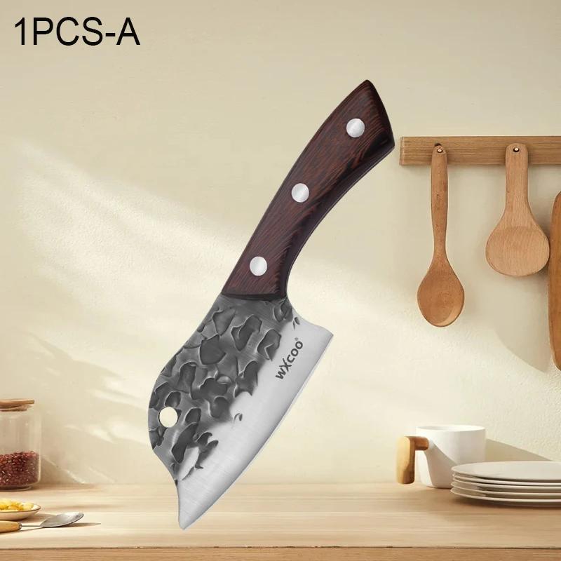 Light TOP Boning Knife Butcher Knife Forged Cleaver Fish Slicing Meat Vegetable Kitchen Knife Stainless Steel Wooden Handle