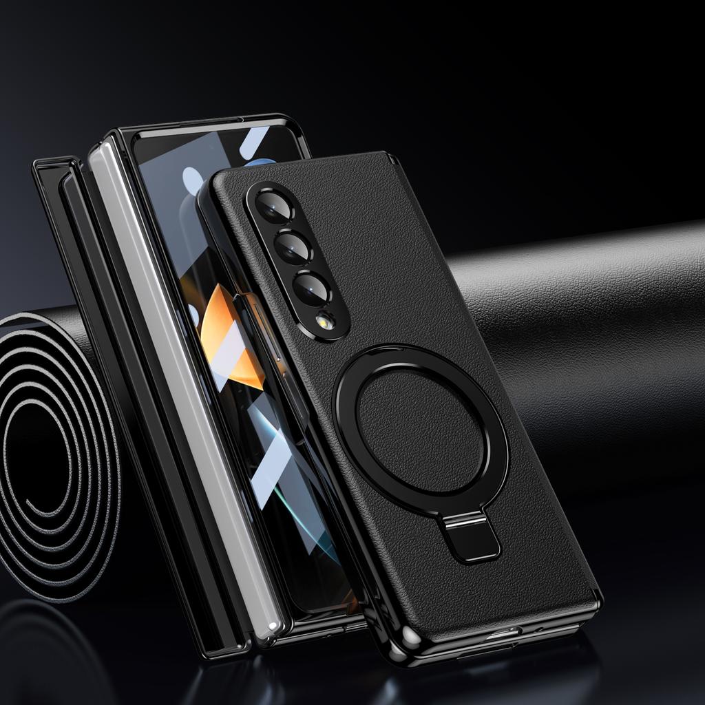 Anti-Scratch Folding Ring Magnetic Case for Samsung Galaxy Z Fold 8 Ultra Fold8 5G Fold7 Fold 7 6 5 4 3 Fold6 Phone Accessories