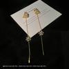 Second-line integrated butterfly love flower earbone clip earrings niche design high-end light luxury earclip temperament fringed earrings