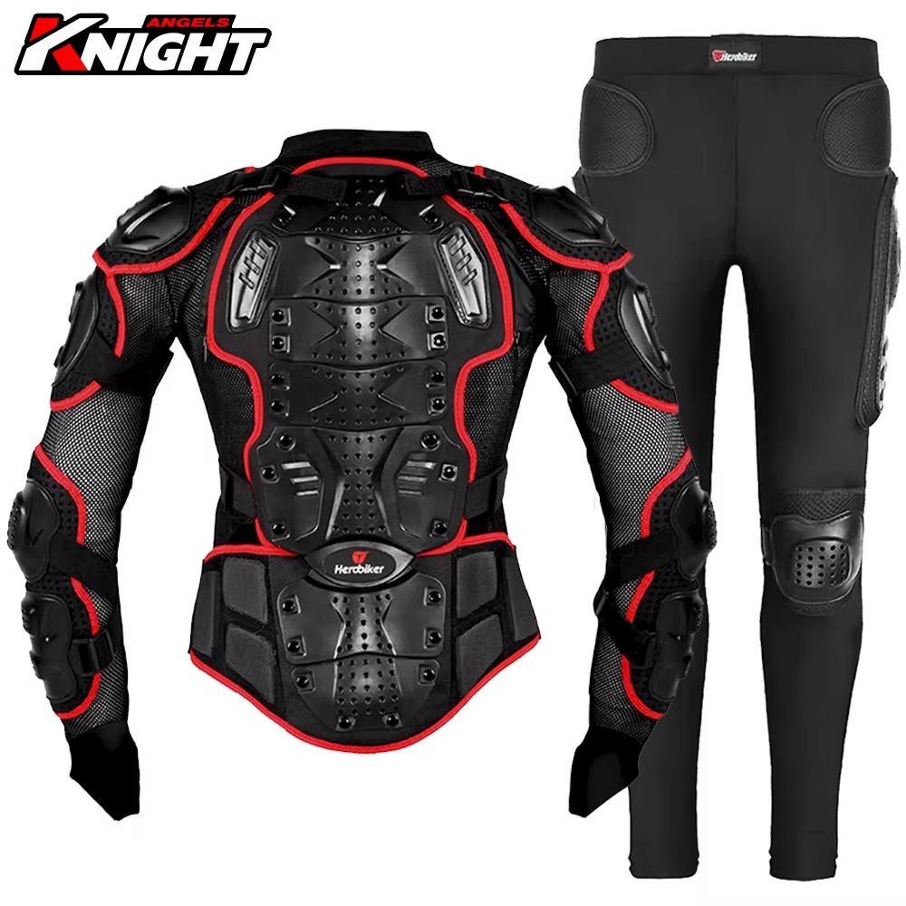 Herre Fuld Kropspanser Motorcykeljakker Motorcykelbukser Beskyttelsesjakker Motocross Enduro Racing Moto Beskyttelsesudstyr